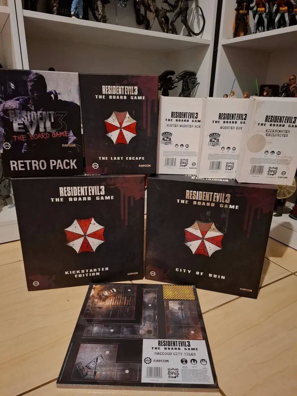 Rarissimo* Resident Evil 3 Board Game complete com todas as expansões, jogo de tabuleiro