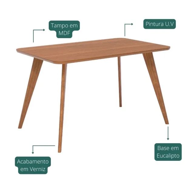 Mesa de Jantar Florença 130 cm - Foto 2