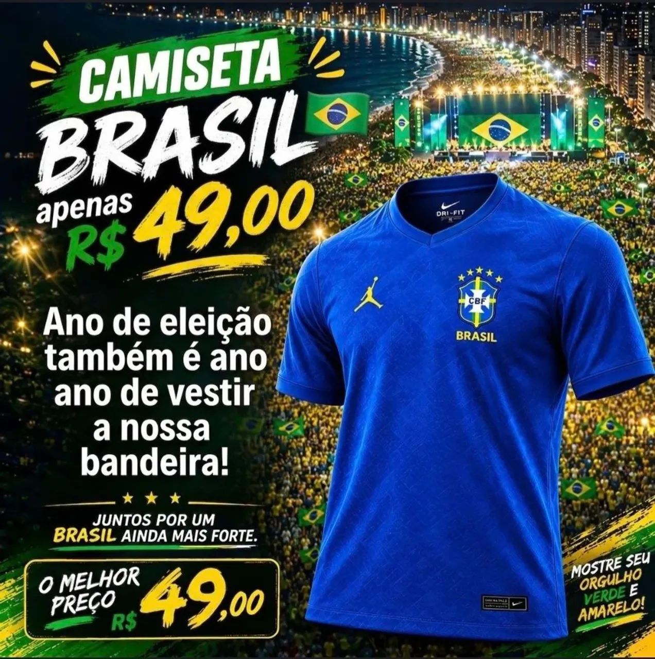 Camiseta Brasil para Eleição