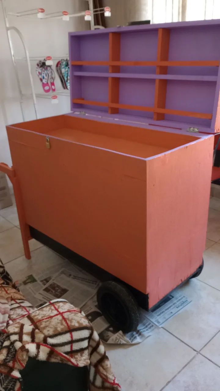 Vendo carrinho pra qualquer comércio em perfeito estado açeito cartão  - Foto 2