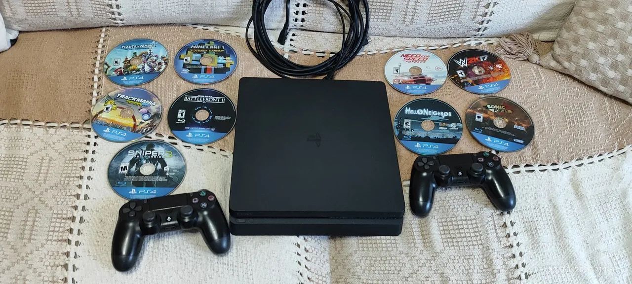 Ps4 slim com 9 jogos