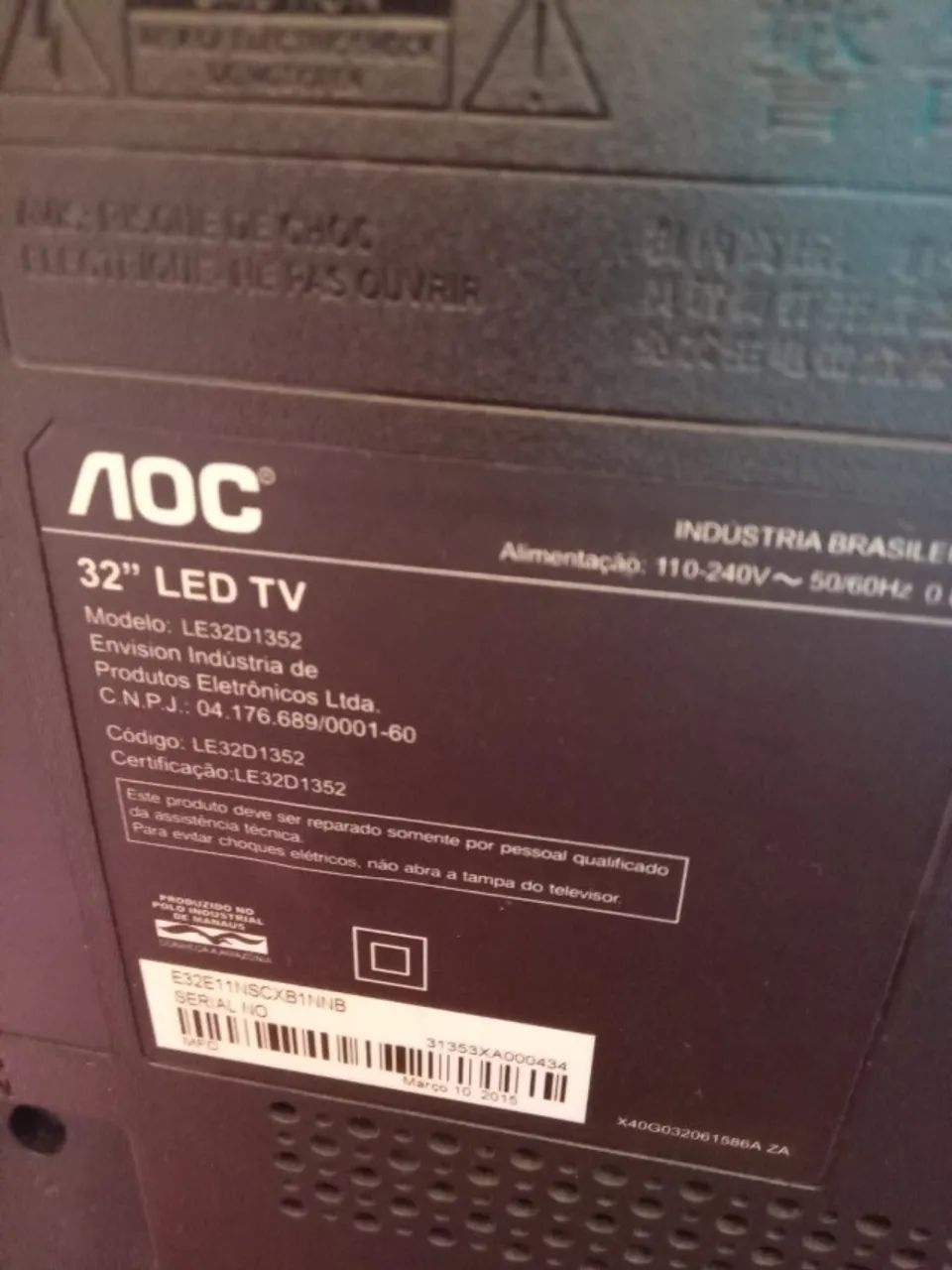Tv AOC 32 led, com defeito - Foto 5