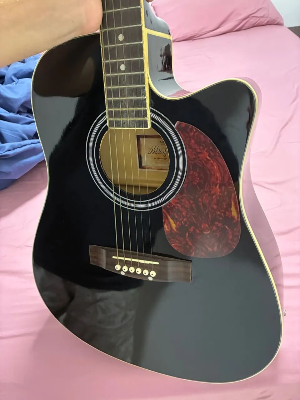 Violão Memphis MD-18 Tagima Preto Eletroacústico + Capa - Foto 4