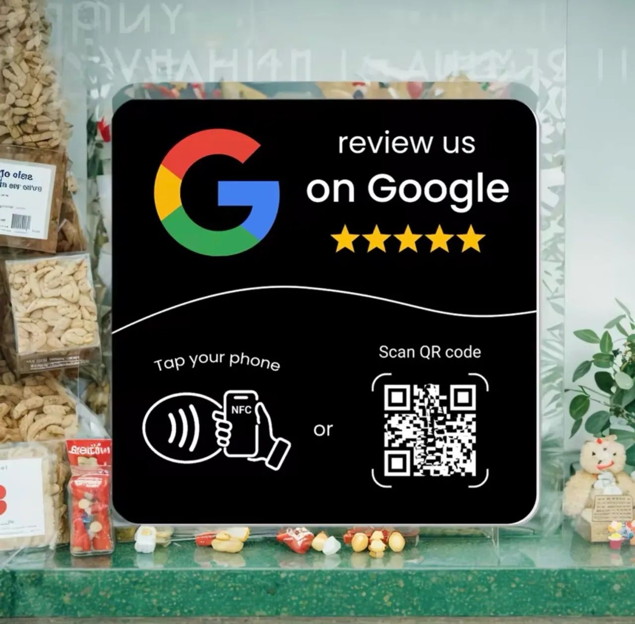 Placa de avaliação do google nfc / qr code  - Foto 2
