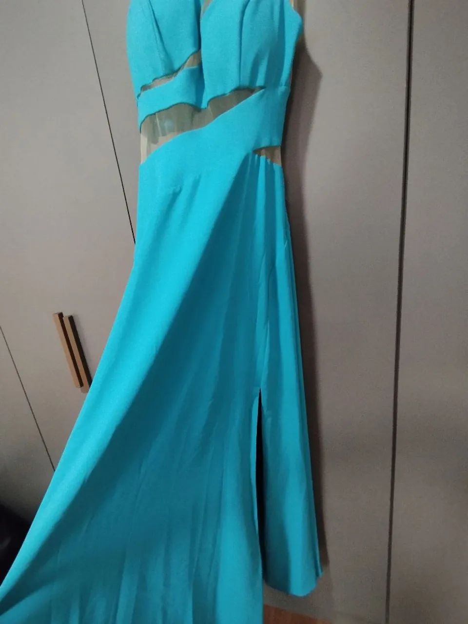 Vestido de festa azul tifani