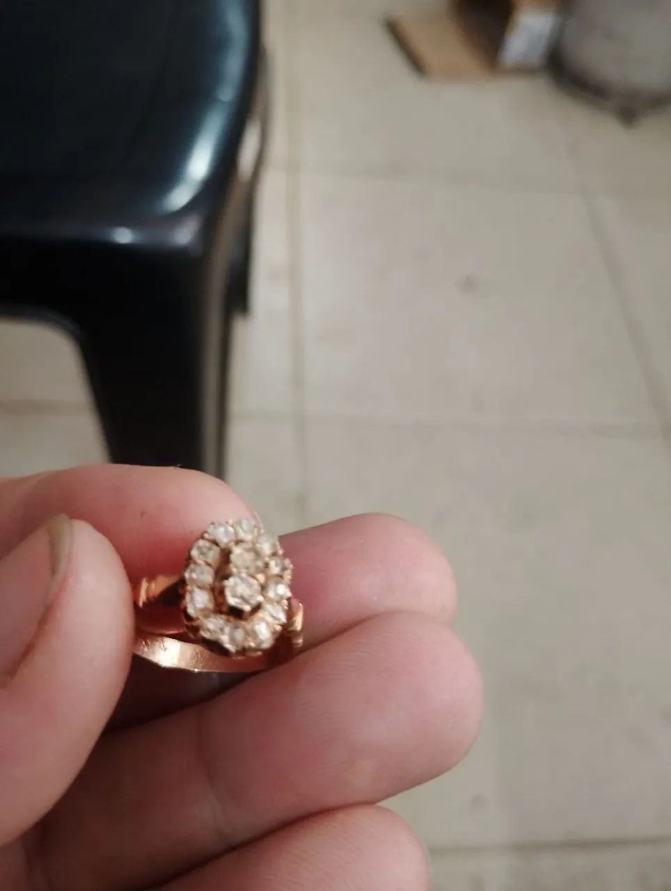 Anel formatura ouro 17k com pedra presiosa  - Foto 2