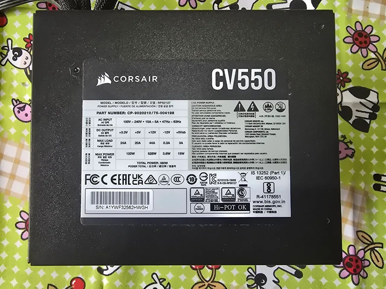 Fonte corsair 550 (usada)