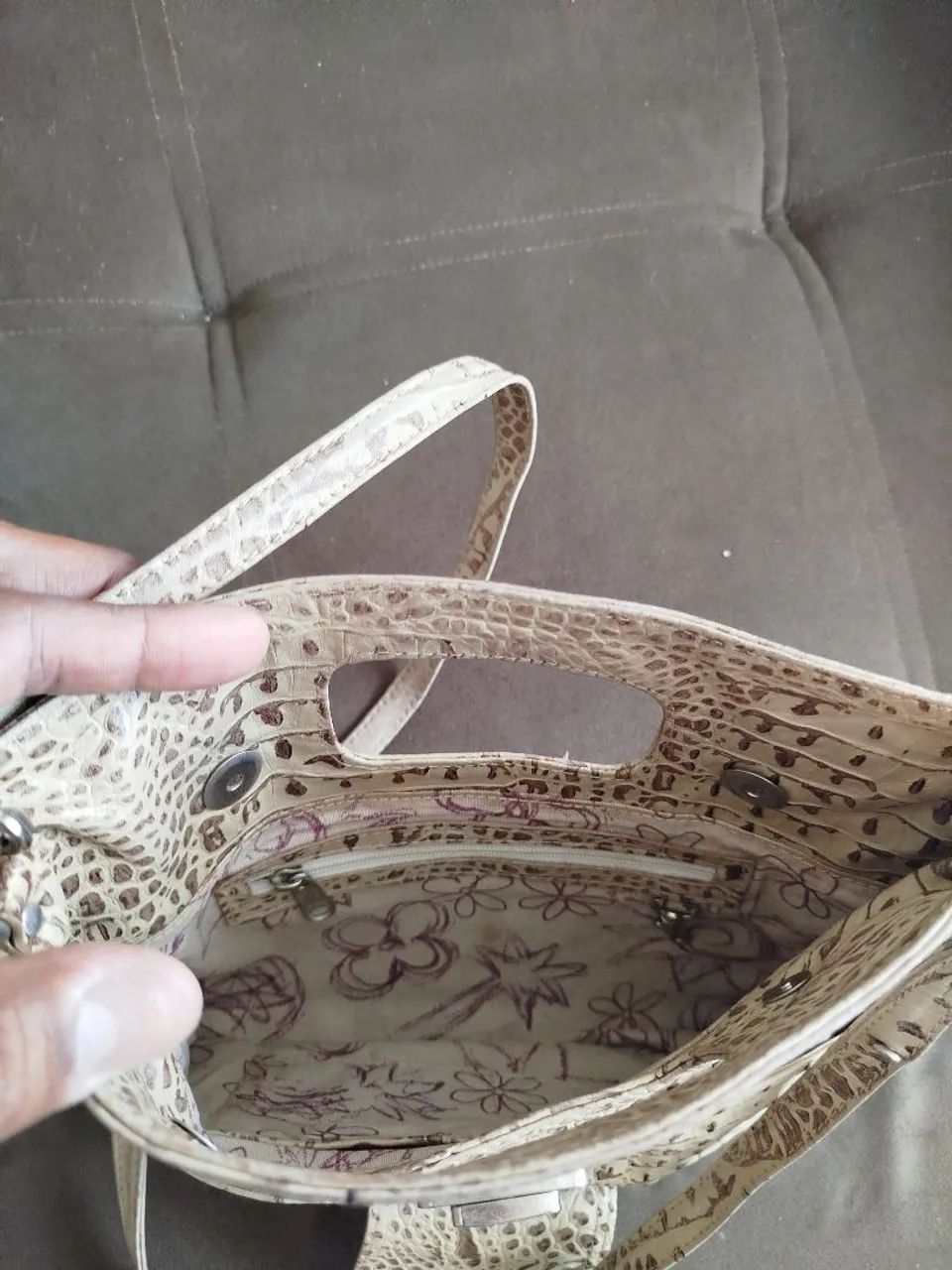 Bolsa de ombro em couro - Foto 4