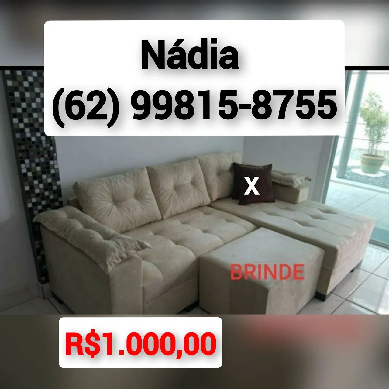 SOFÁ 2.0X1.40 COM CHAISE ***&?