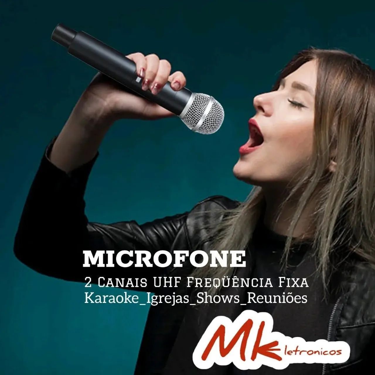 Microfone Dual Digital LED SEM FIO. - Foto 2