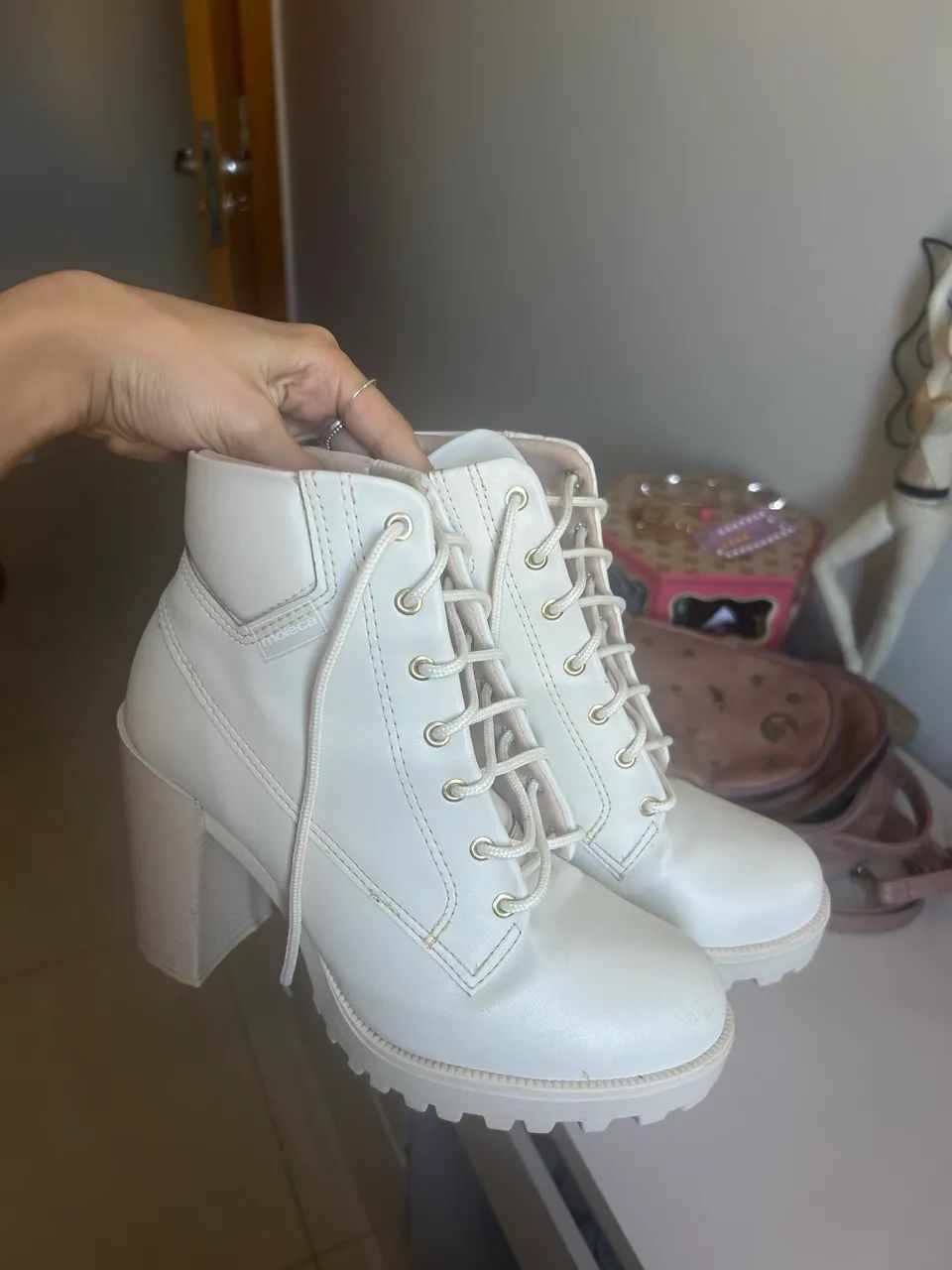 Coturno off white feminino - Foto 4