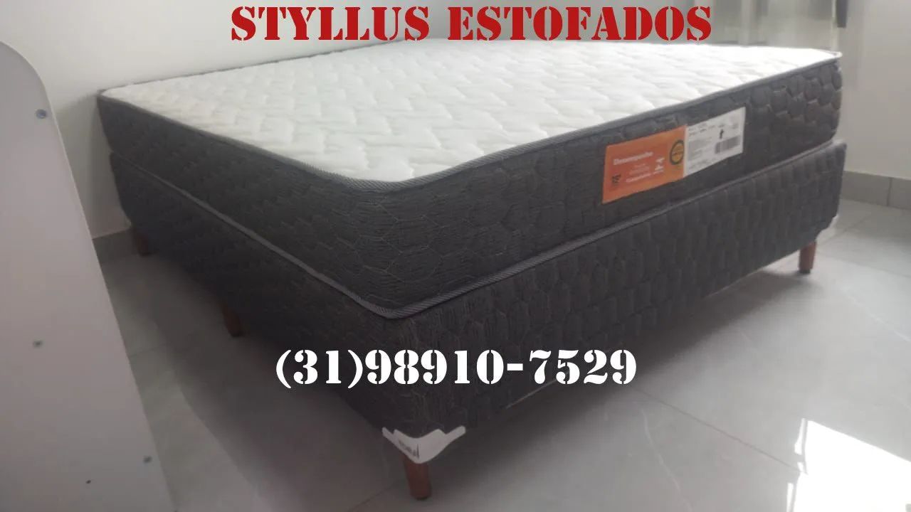 Cama box casal com colchão de molas ensacadas 