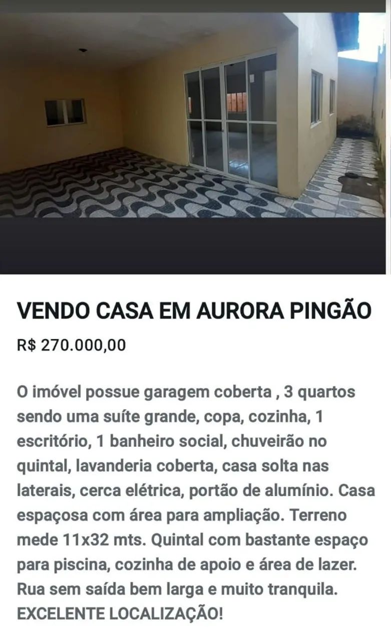 VENDE-SE UMA CASA NO PINGÃO - Foto 4