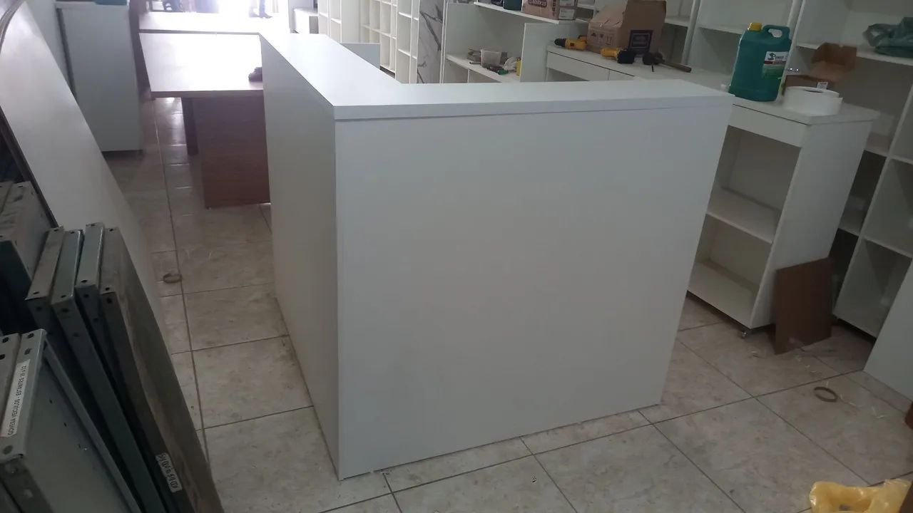 Balcão em L para atendimento 100% MDF NOVA 1.20x1.20 - Foto 3