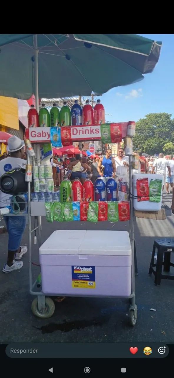 Carrinho de bebida drinks 