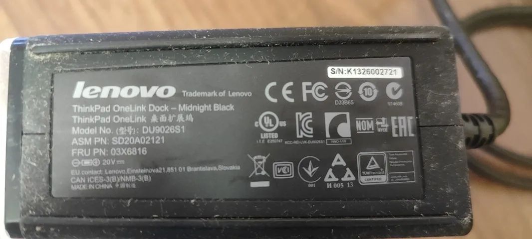 Lenovo Thinkpad Dock Station Midnight Black Du9026s1  