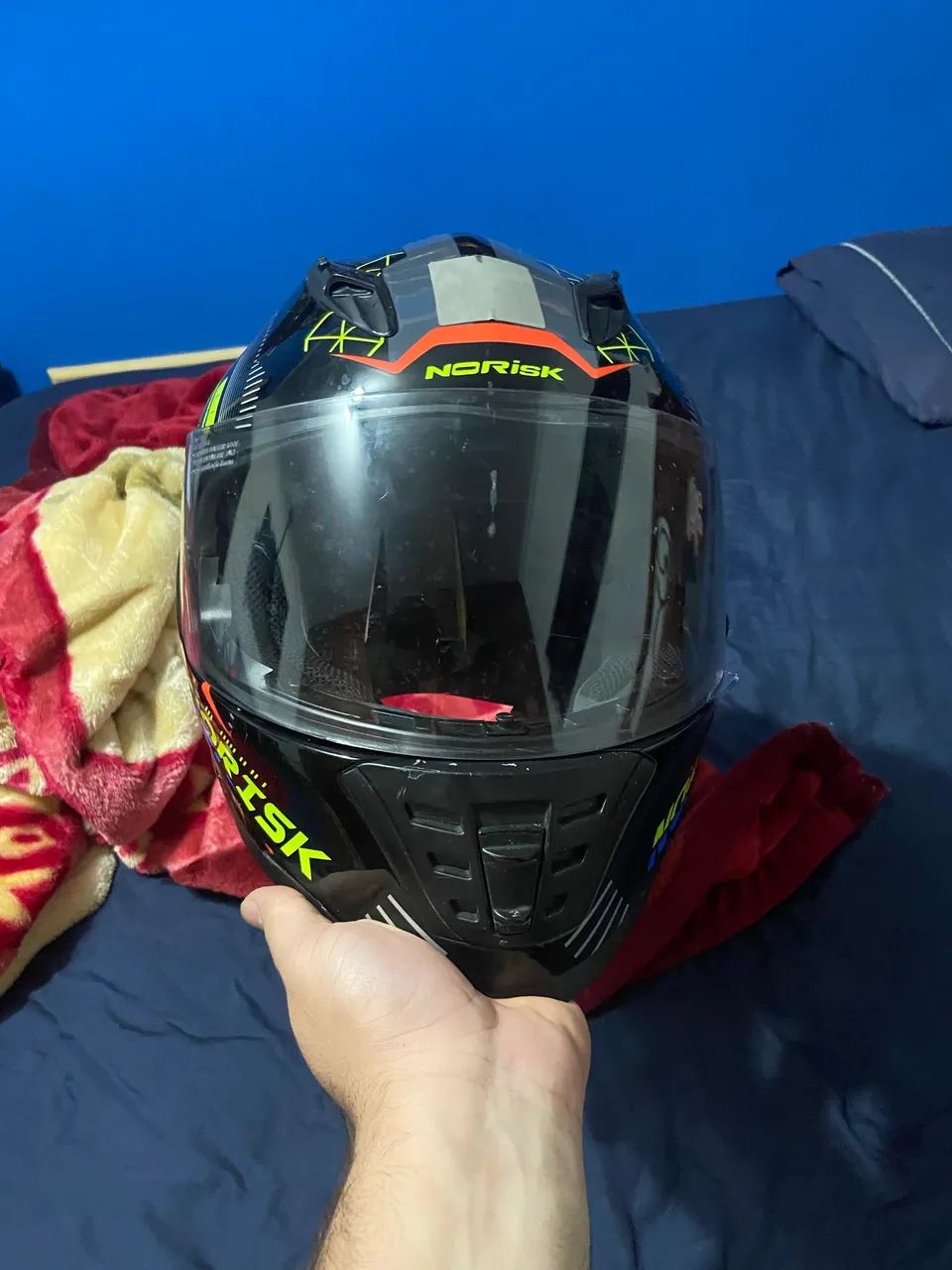 Capacete norisk FF302 SCREEN PRETO 
