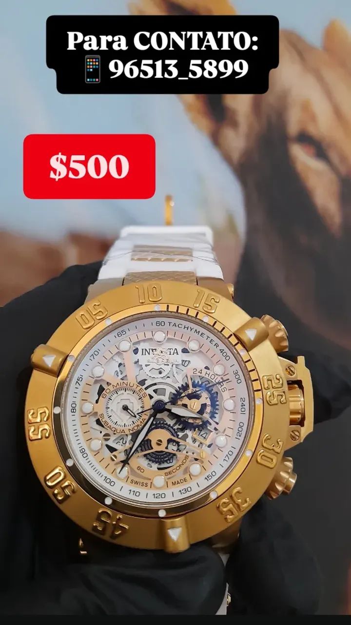 Relógio INVICTA SUBAQUA MULTIFUNCIONAL - PULSEIRA BRANCA - ENTREGAMOS - Foto 2