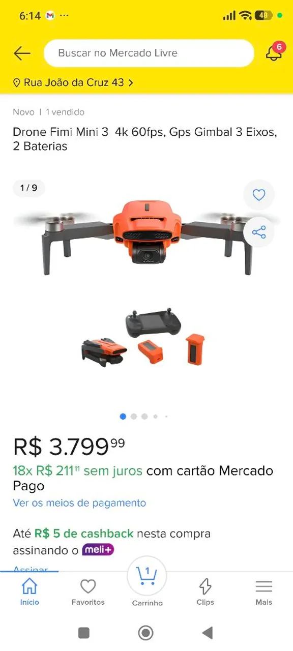 Drone Fimi Mini 3 Se, (Bateria extra) Cartão de Memória  - Foto 5