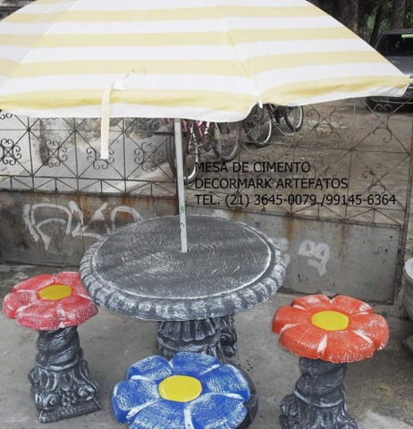 Mesas de concreto decoradas - Foto 6