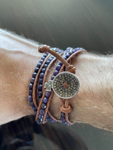 Guerreiro - Pulseira Botão Ouro Branco e Diamantes - Foto 2