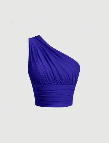 Top Cropeed Azul Royal 