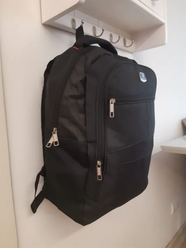 Mochila Grande Escolar Nova 3 bolsos + 2 Laterais