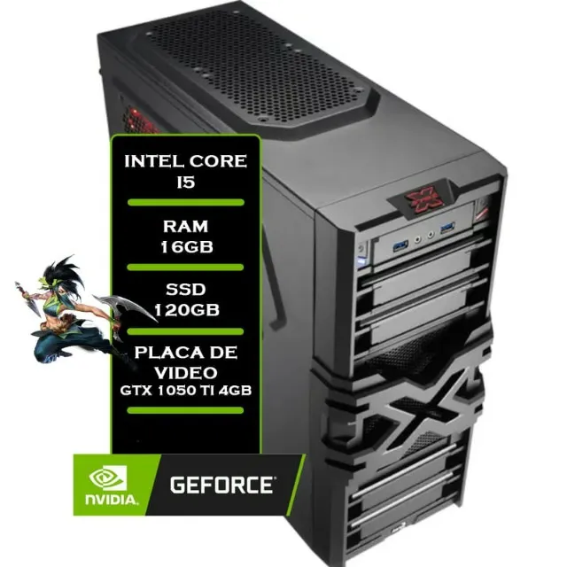 Pc Gamer Barato I5 Ssd 120g Hd 1t Gtx 1050ti 8gb Fonte 500w