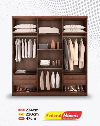 Guarda Roupa 100% MDF 6 Portas 4 Gavetas Super Lindo Fazemos Entrega - Foto 2