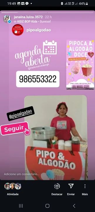 Aluguel: pipoca e algodão doce da Tia Jana  - Foto 2