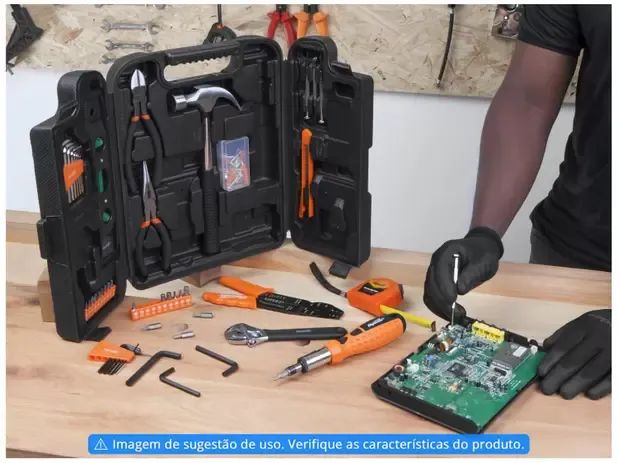 Kit Ferramentas Sparta 129 Peças 13564 - com Maleta