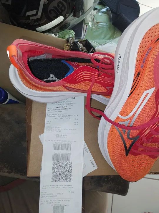 Tênis Mizuno Wave  - Vermelho e Laranja - Número 41 faco.rolo tbm. - Foto 3