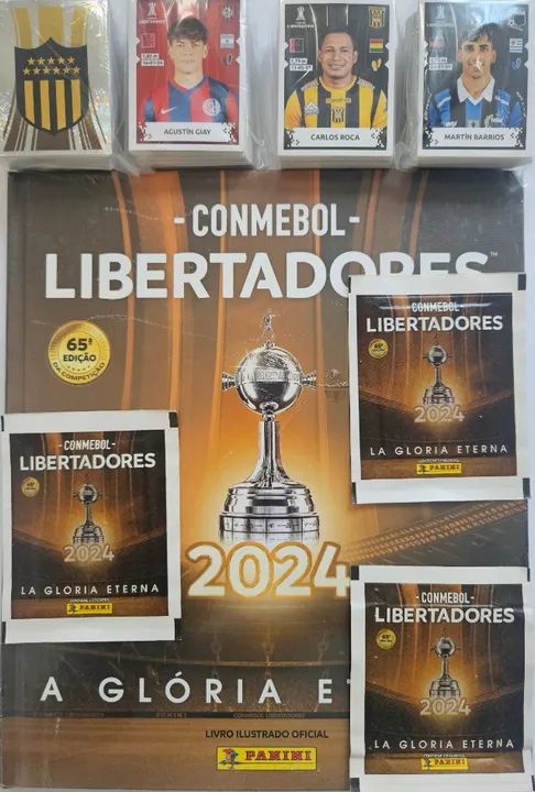 Álbum Libertadores 2024 - Capa Dura - Completo Figurinhas Soltas.