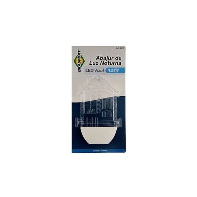 Abajur Noturno Brasfort Led Casa 127v Led Branco Cor da cúpula Transparente - Foto 2