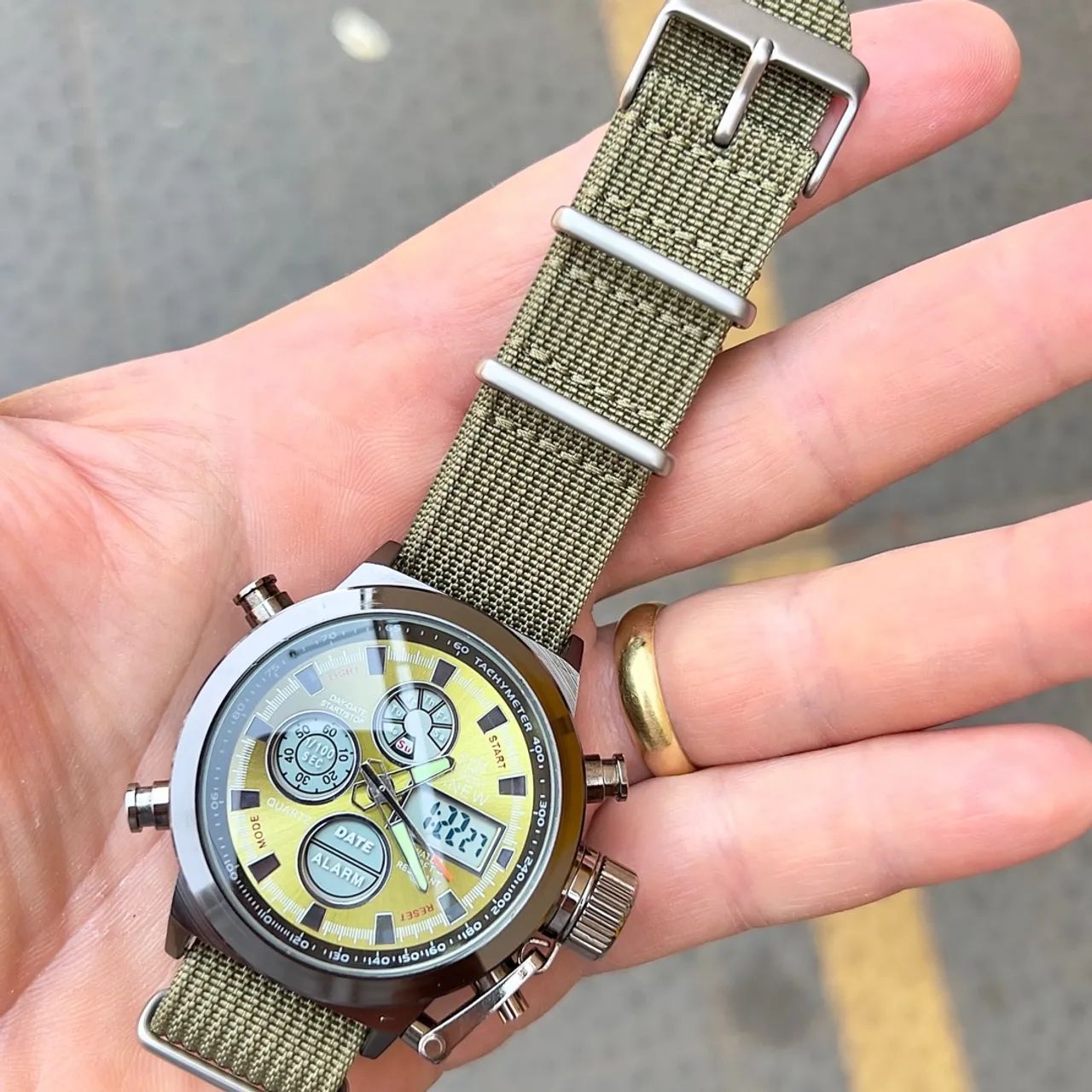 Relógio Masculino Digital Analógico Esportivo - Foto 2