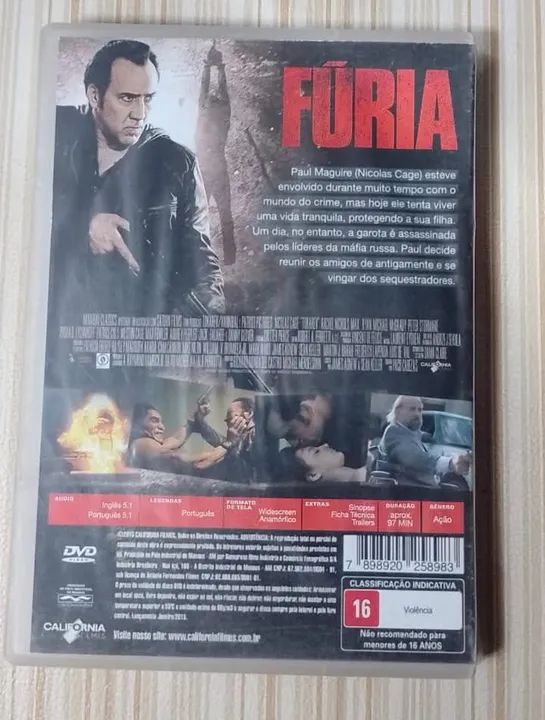Fúria - Nicolas Cage - DVD - Foto 2