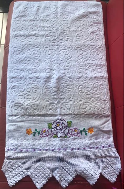 Conjunto de toalhas bordadas - Foto 2
