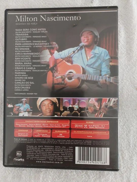 DVD Milton Nascimento  - Foto 2