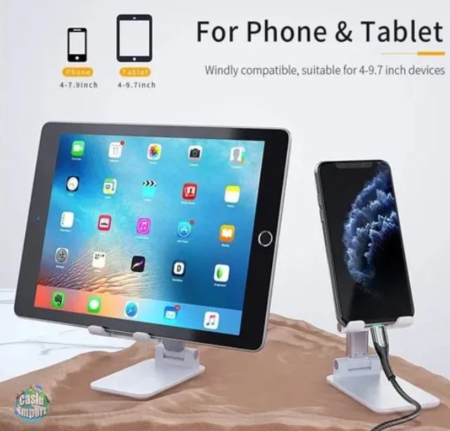 Super suporte dobrável de mesa para celular e tablet - Foto 4