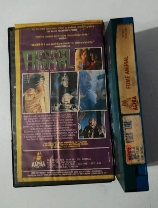 FITA VHS - Fome Animal (1992) - Terror de Peter Jackson - Foto 3