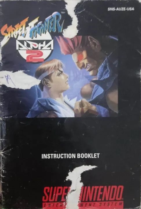 manual revista rara de colecionador do street fighter alpha de
