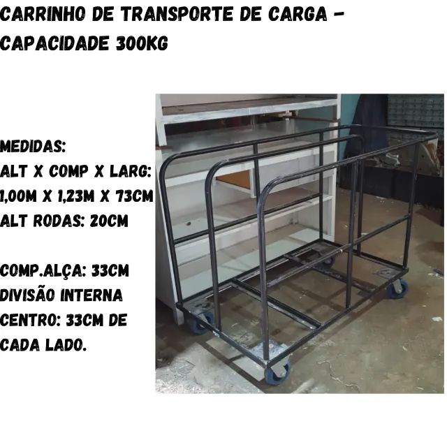 Carrinho de Transporte Seminovo Estilo Plataforma