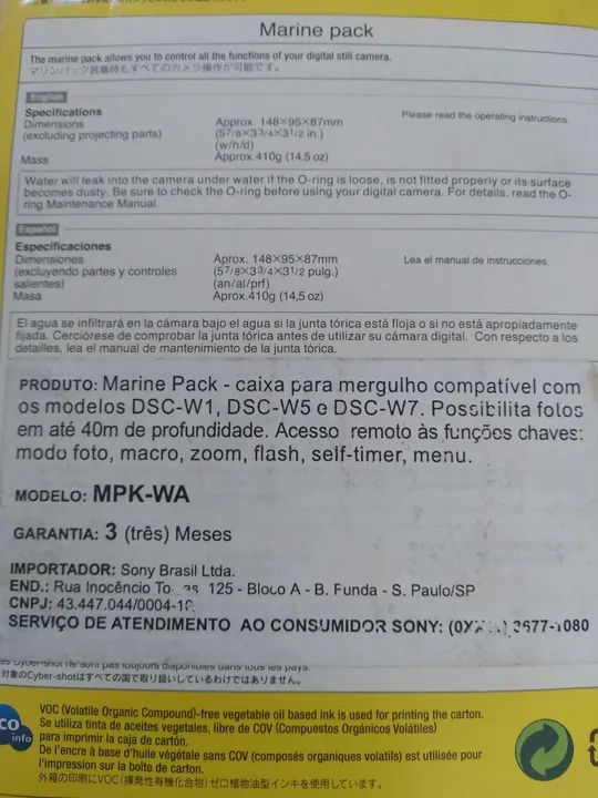 Marine pack Sony Cyber-shot MPK-WA - Foto 2