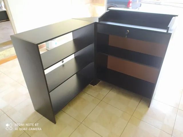 Balcão caixa + vitrine em L MDF  - Foto 2