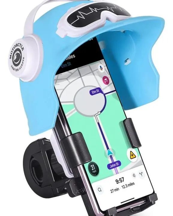 Suporte de Celular Para Moto Design Capacete - Foto 4