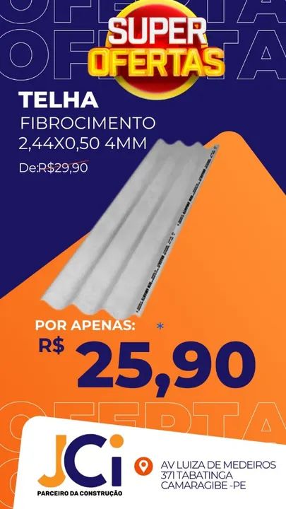 Telha Brasilit 2,44x0,50 ORIGINAL  - Foto 2