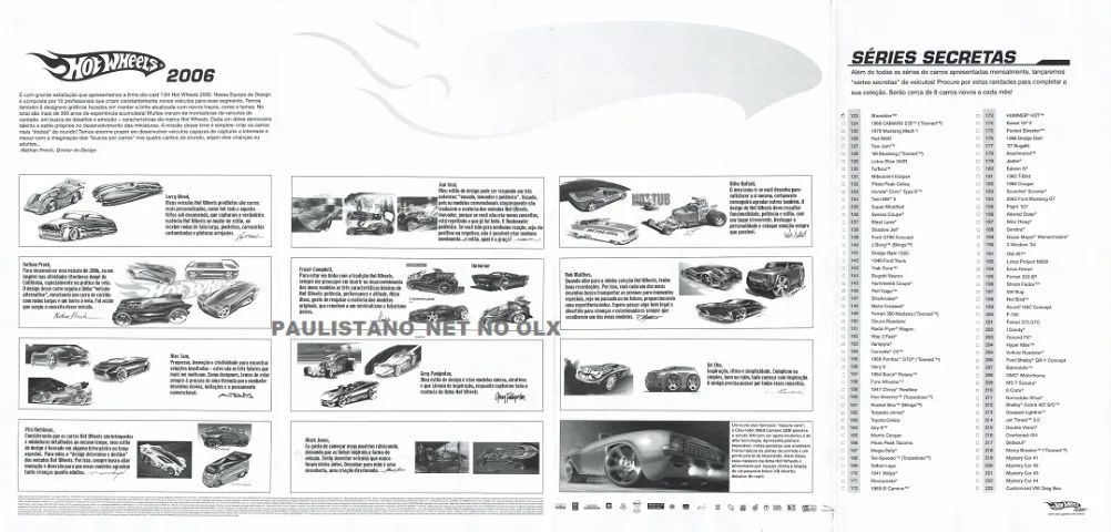 Pôster coleção Hot Wheels ano 2006 - Foto 2