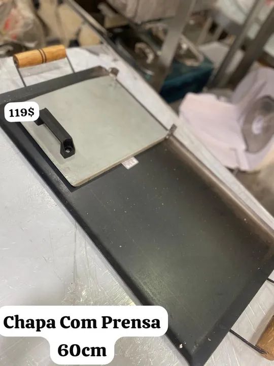 Chapa De Lanche Com Prensa 60cm 2 Bocas