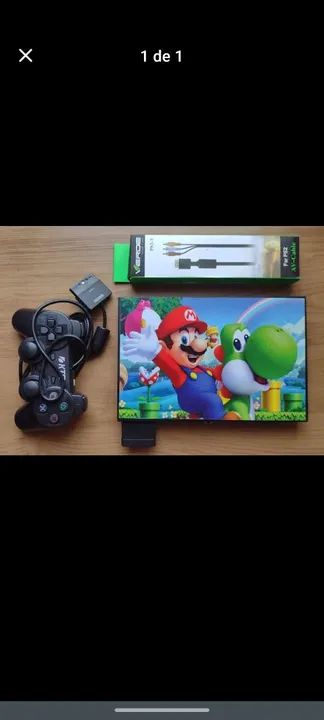 Console Play 2 personalizado super Mario+ 350 jogos   + Jogo Mario World