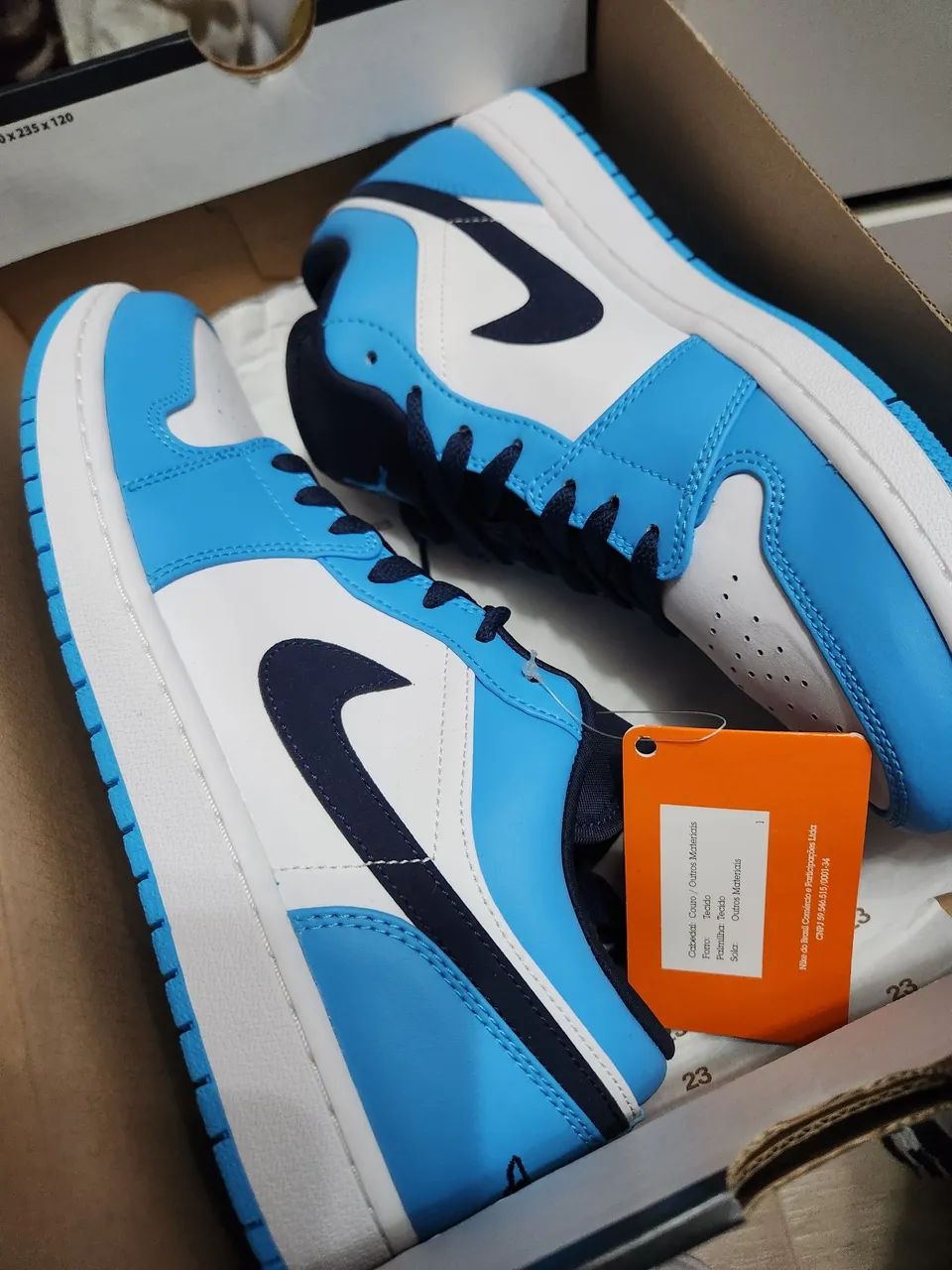 Tênis Nike Air Jordan 1 Low - Azul Celeste - Foto 2